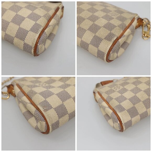 LOUIS VUITTON Damier Azur Eva Shoulder Bag 2way N55214 LV Auth 132641 - Picture 15 of 16